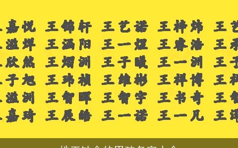 姓王缺金的男孩名字大全