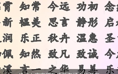 诗经女宝宝取名诗意有涵义的名字