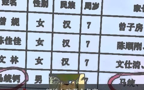 何姓女孩两个名字