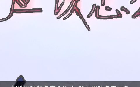 解姓男孩起名有含义的 解姓男孩名字属龙