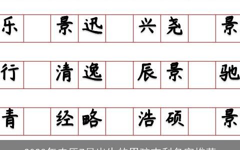 2023年农历7月出生的男孩吉利名字推荐