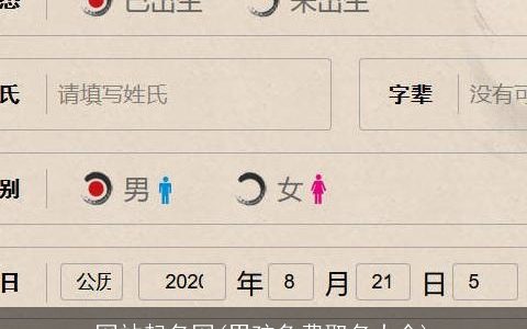 网站起名网(男孩免费取名大全)