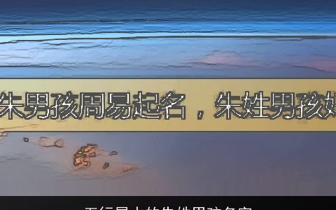 五行属水的朱姓男孩名字