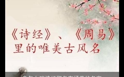 兔年女孩诗经取名有涵养的名字