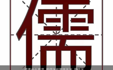 儒是什么意思 带儒字的男孩名字 用儒字起名大全的寓意 有涵养寓意的带儒字男孩名