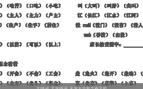 王组词 王字组词 名字大全包含有王的词语成语 2023好听霸气的成语名字