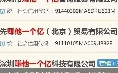 公司的名字怎么取(取个带源字的公司名称)