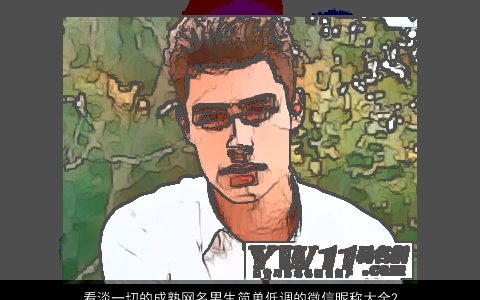 看淡一切的成熟网名男生简单低调的微信昵称大全2023 成熟简单的网名男生微信昵称名字大全推荐