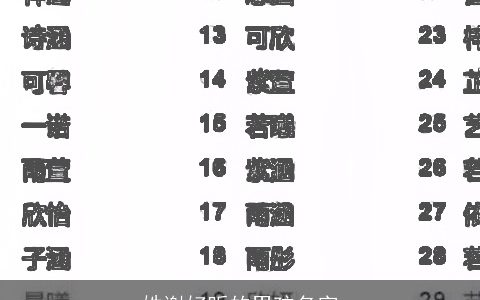 姓谢好听的男孩名字