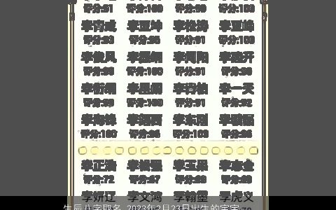 生辰八字取名 2023年2月23日出生的宝宝取名大全字好寓意 洋气寓意的八字宝宝名字大全