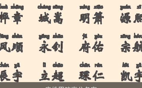 庞姓男孩高分名字