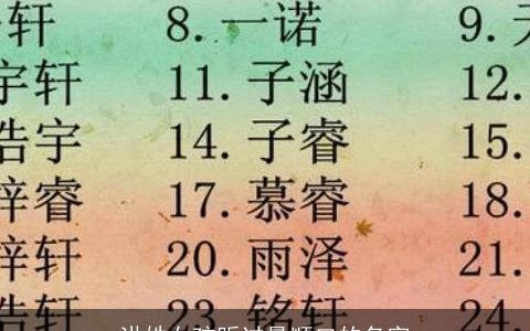 洪姓女孩听过最顺口的名字
