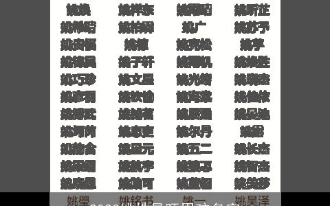 2023姚姓最旺男孩名字