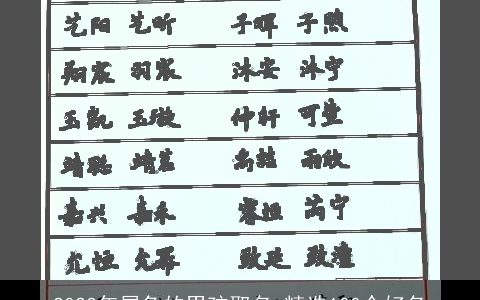 2024年属龙的男孩取名 精选100个好名