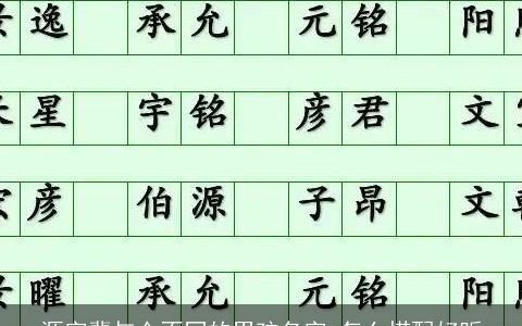 源字辈与众不同的男孩名字 怎么搭配好听