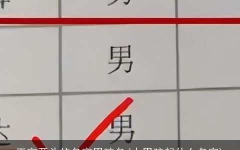 王字开头的名字男孩名(小男孩起什么名字)