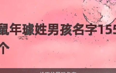 姓田的男孩名字