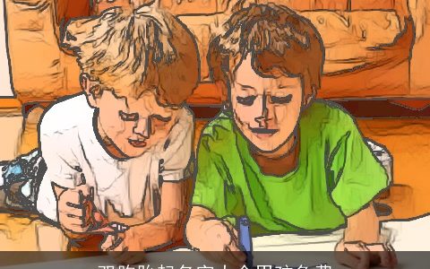 双胞胎起名字大全男孩免费