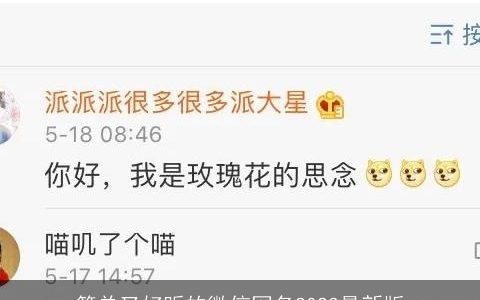 简单又好听的微信网名2023最新版