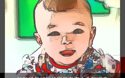 2024洋气好听的男孩名字大全附寓意