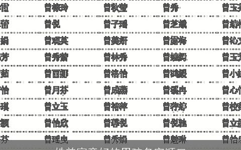 姓曾寓意好的男孩名字顺口