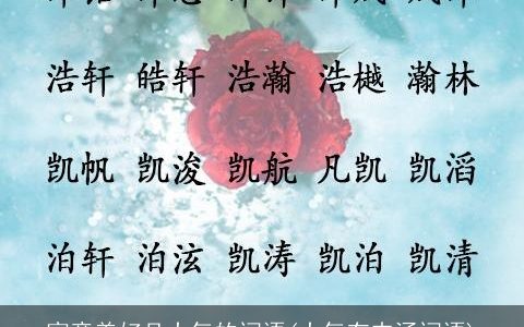 寓意美好且大气的词语(大气有内涵词语)