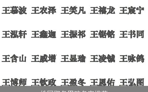 姓国取名男孩名字推荐