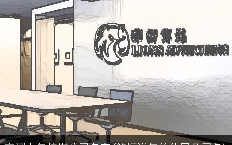 高端大气传媒公司名字(简短洋气的外国公司名)