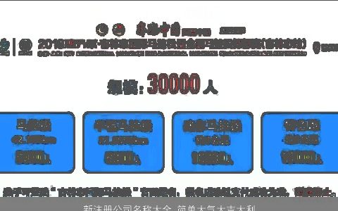 新注册公司名称大全 简单大气大吉大利2024 简单大气的公司名字大全精选