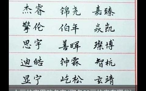 十画的字男孩名字(取名23画的字有哪些)