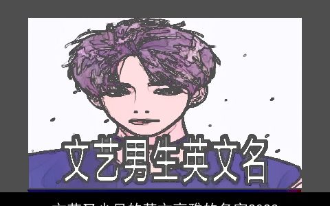 文艺又少见的英文高雅的名字2023