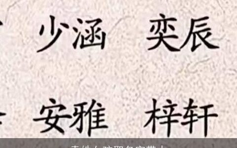 袁姓女孩取名字带木