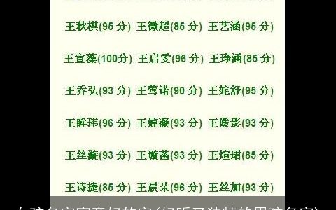 女孩名字寓意好的字(好听又独特的男孩名字)