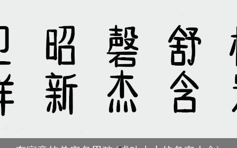 有寓意的单字名男孩(成功人士的名字大全)