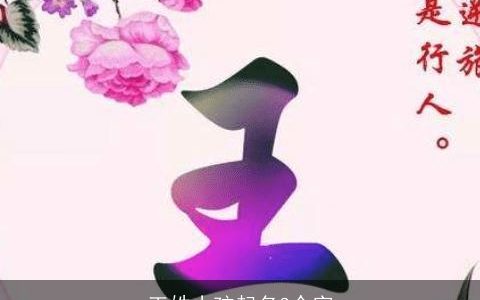 王姓小孩起名3个字