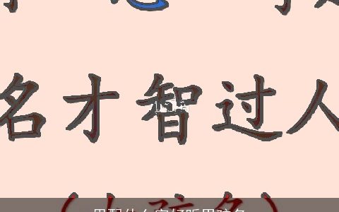 思配什么字好听男孩名