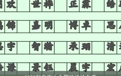 2023起名字大全男孩姓徐免费