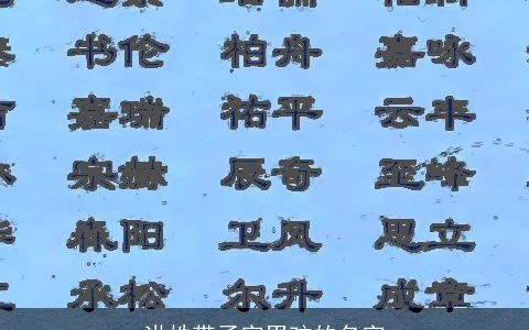 洪姓带函字男孩的名字