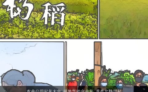 农业公司起名大全 接地气的企业名 温柔文静司起名 接地气的企业名大全  取名网叁的公司名最新