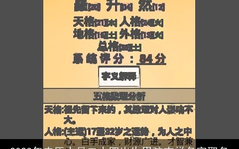2023年农历十月二十四出生男孩吉祥名字取名