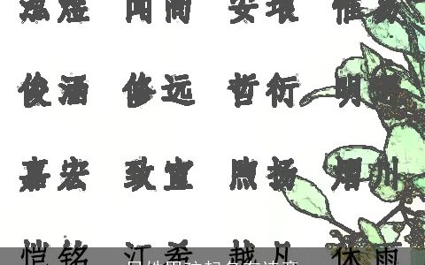 吕姓男孩起名有诗意