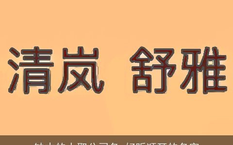 缺木的人取公司名 好听顺耳的名字