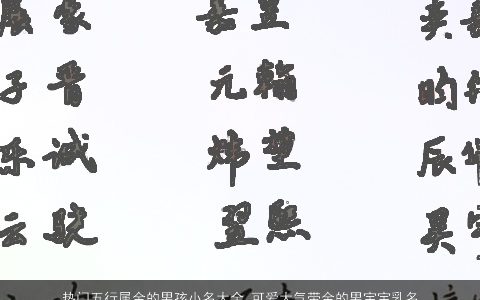 热门五行属金的男孩小名大全 可爱大气带金的男宝宝乳名合集 可爱大气的五行带金的男孩小名男宝宝乳名名字大全