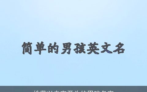 姓蓝以冉字开头的男孩名字