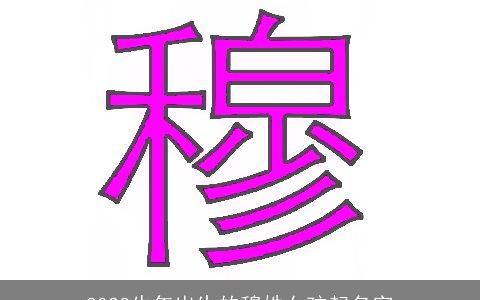2023牛年出生的穆姓女孩起名字