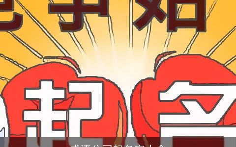 成语公司起名字大全