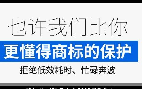 建材公司起名大全2024最新版的