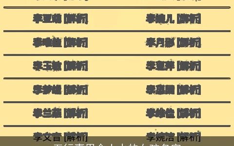 五行喜用金土水的女孩名字