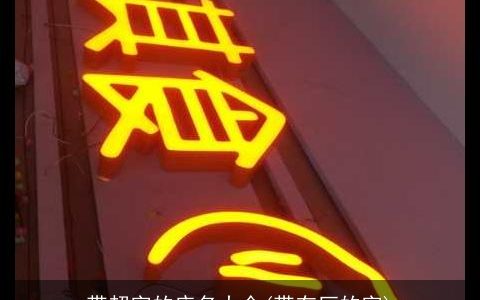 带超字的店名大全(带有厂的字)