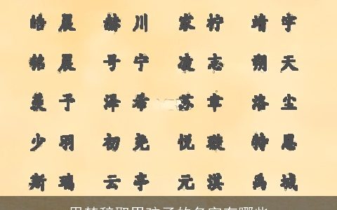 用楚辞取男孩子的名字有哪些